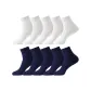 10 Pack (5 White+5 Navy Blue)