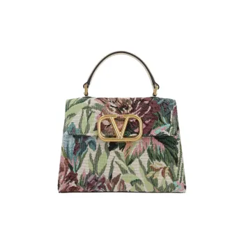 Valentino VSLING Fabric One Shoulder Handbag Trumpets Women's Green & Multicolor