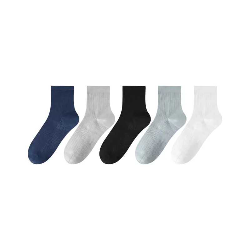PLANDOO Mid Calf Socks Men's 5 Pack-12