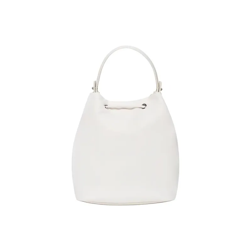 LACOSTE Nylon Bucket Bag Portable Crossbody Bag Shoulder Bag Women's White-3