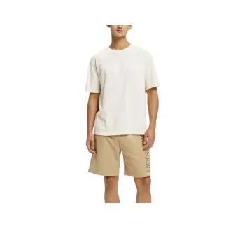 CALVIN KLEIN Drop Shoulder Sleeve T Shirt Men's Ivory