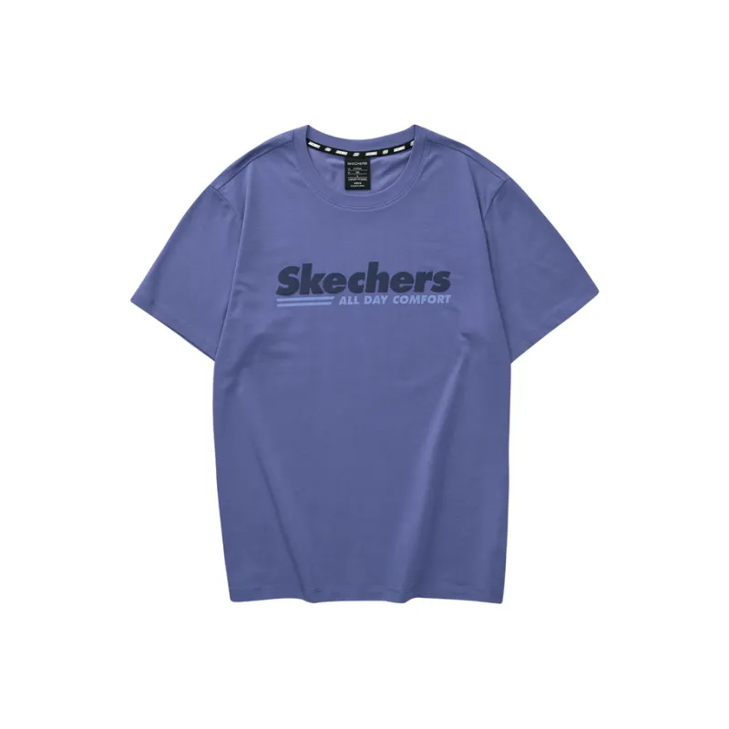 Skechers Drop Shoulder Sleeve T Shirt Men's Swordfish Blue-0