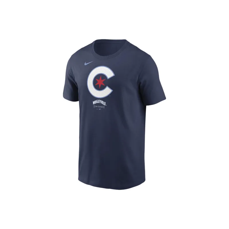 Nike Chicago Cubs City Connect Logo Men's Nike Mlb T Shirt-0