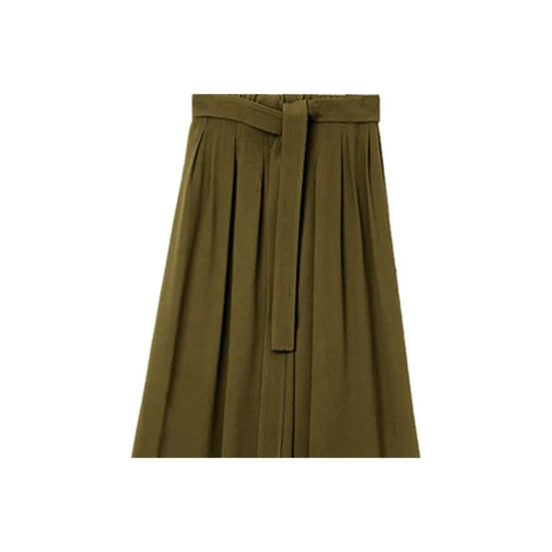 LOEWE Casual Long Skirts Women's Green-4