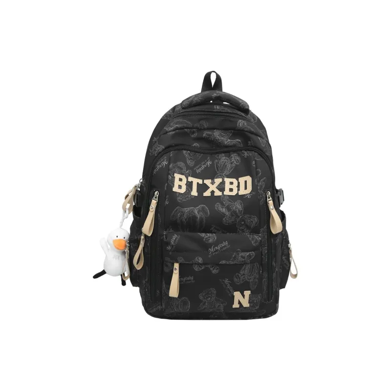NX DOUGHNUT Nylon Large Capacity Backpack Regular Unisex Multicolor-3