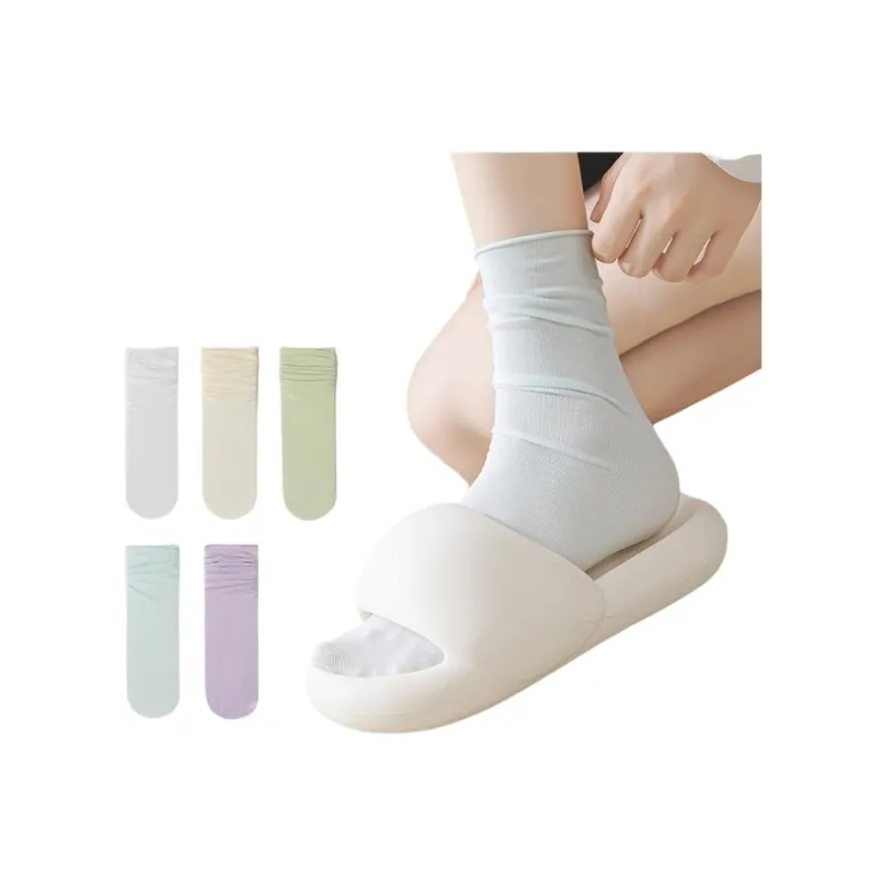 Temooues Mid Calf Socks Women's Combo Set-4