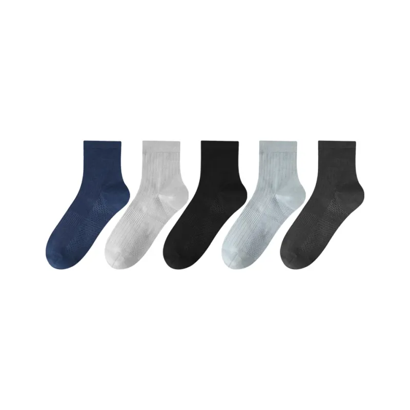 PLANDOO Mid Calf Socks Men's 5 Pack-13