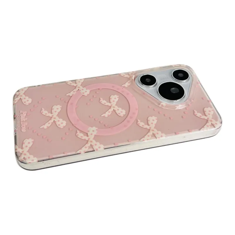 Sopi Acrylic Material Foundation Bow Phone Cases Compatibility  Huawei Mate 70/60/50/40 Pro/Pura 70/70 Pro+-7