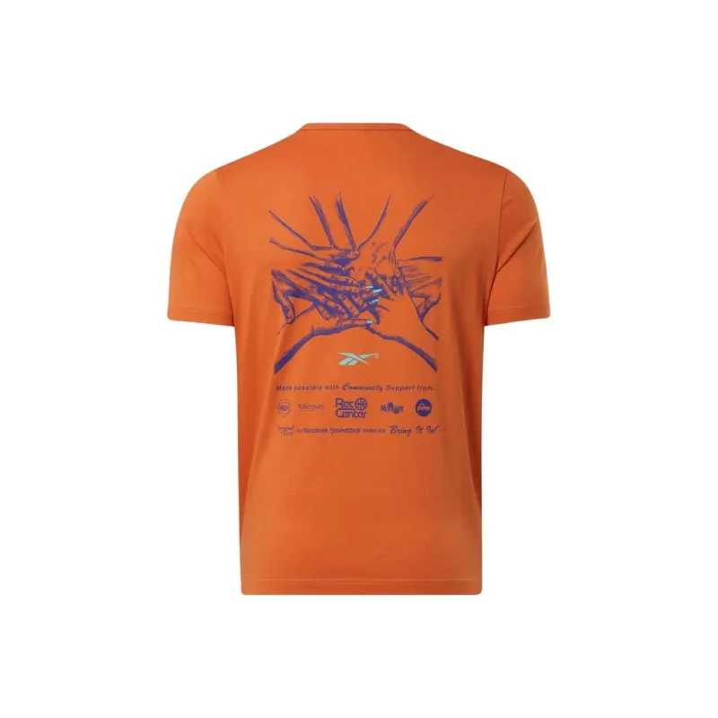 Reebok BB BASKETBALL AAWH HOOP T T-Shirt Men's Orange-0