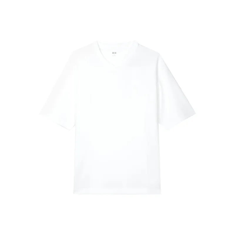 UNIQLO Drop Shoulder Sleeve T-Shirt Men's White-0