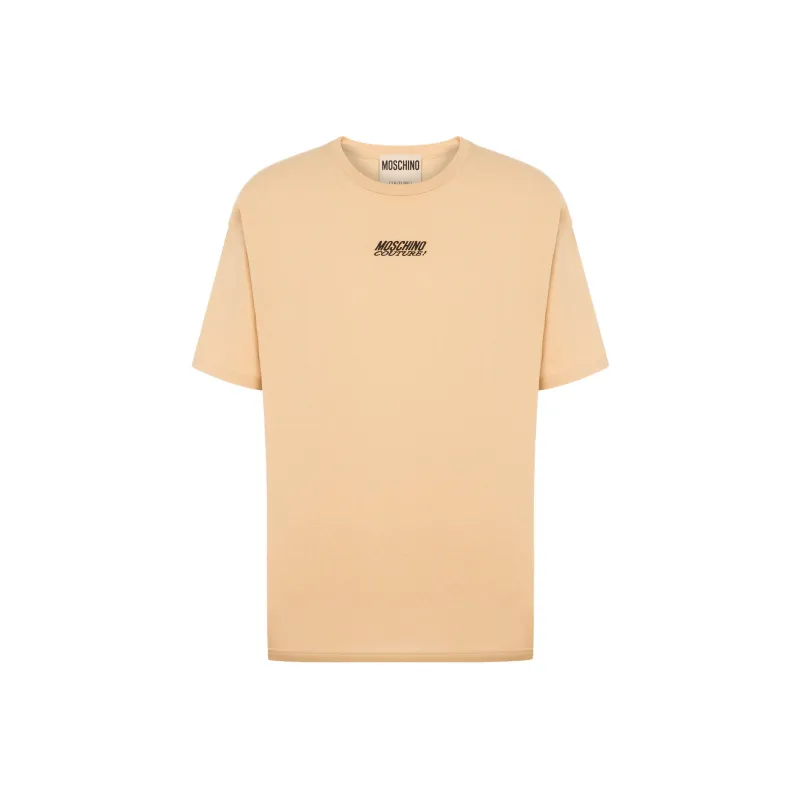 MOSCHINO Logo embroidered Cotton T shirt-0