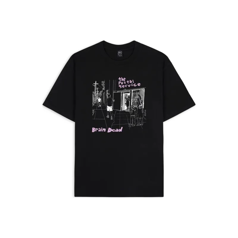 Brain Dead X THE POSTAL SERVICE T-SHIRT T-Shirt Unisex Black-0