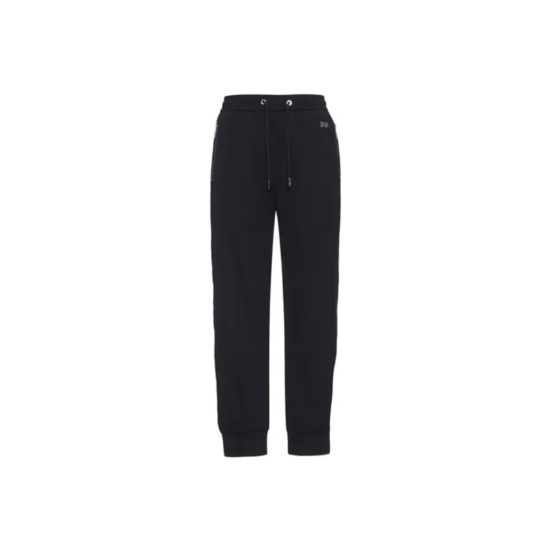 PP.GOLDEN Knitted Sports Pants Men's Black-0