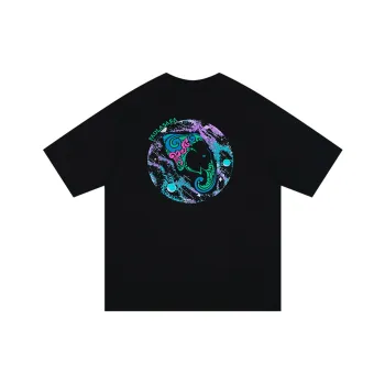 PAULASARA 100% Cotton Short Sleeved T Shirts Unisex Black