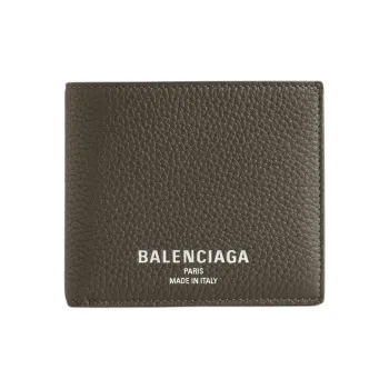 Balenciaga Calfskin Wallet Men's Khaki