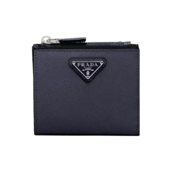 PRADA Saffiano Leather Wallet Small Size Men's Marine Blue