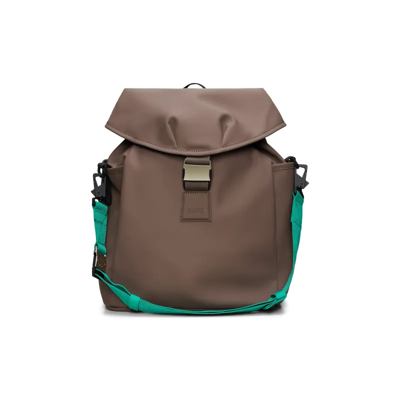 Rains Polyester Backpack Unisex Black/Rose Brown/Soft Light Yellow-7