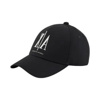 ARMANI EXCHANGEAE Gabardine, Cotton Baseball Caps Men's Black