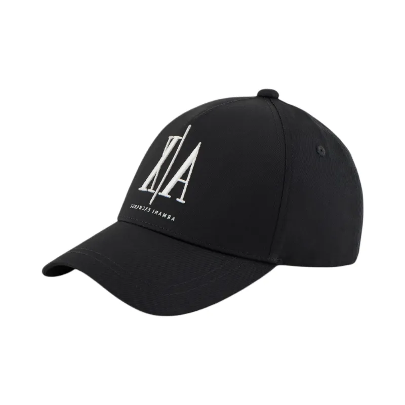ARMANI EXCHANGEAE Gabardine, Cotton Baseball Caps Men's Black-0