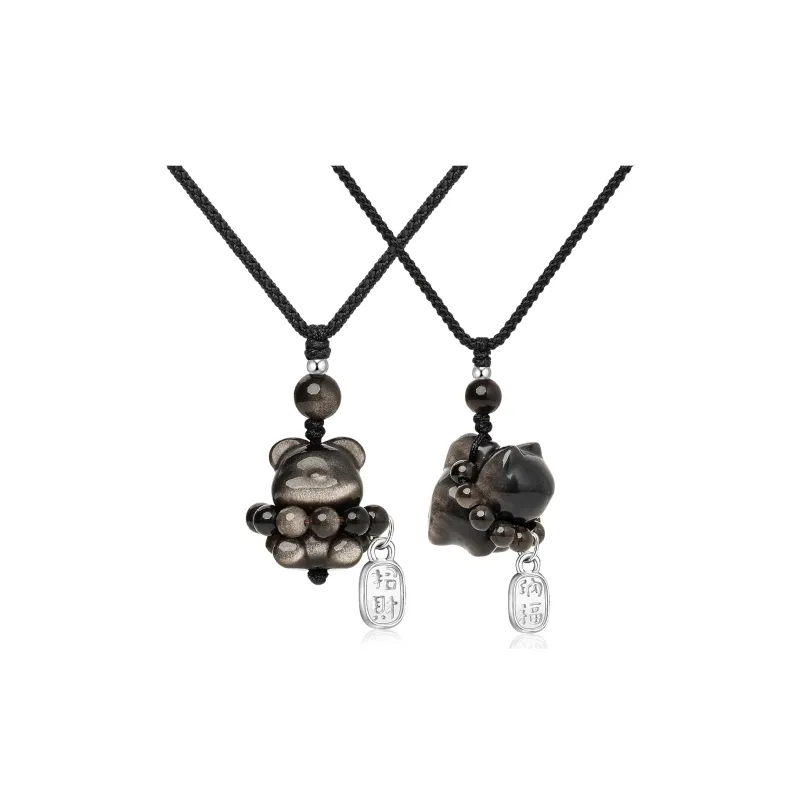 Jodie&Kevin Obsidian Jade Necklaces Unisex-5