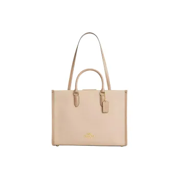 COACH Maggie Canvas Tote Bag, Shopping Bag, Handbag Large Size Women's Natural