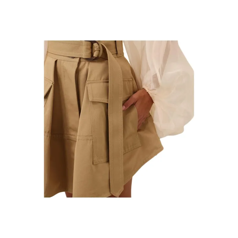 Zimmermann Mini Illuminate Cargo Skirt-5