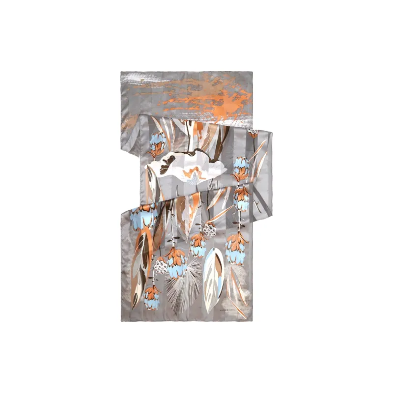 MARJAKURKI Silk Long Scarf Women's-2