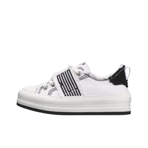DIOR Walk'n'Dior Low Top Canvas Shoes Women's White