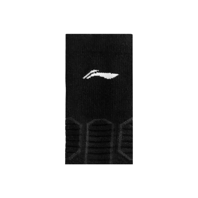 LiNing Antibacterial And Deodorizing Running Casual Knee High Socks Unisex Black White Combo Set-11