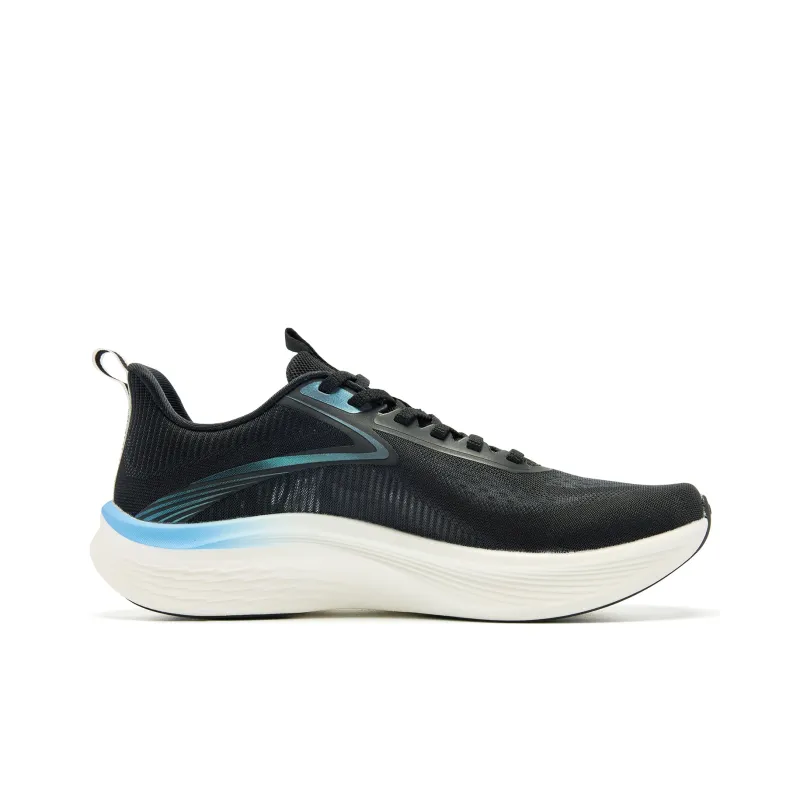 QIAODAN Light Speed 5.0 Cushioned Slip Resistant Lightweight Low Top Casual Sprint Running Shoes Men's Black-1