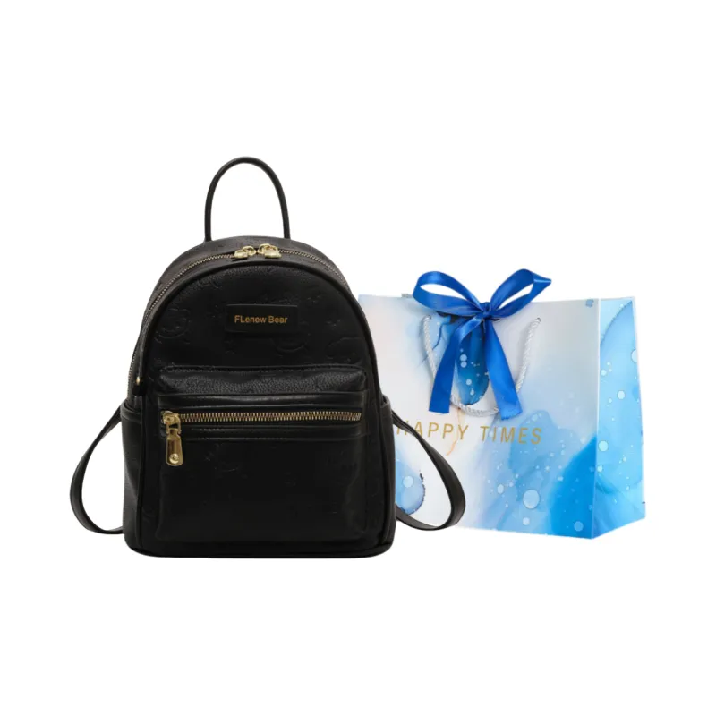 ROUNDOT PU Backpacks Backpack Regular Women's Ecru/Black/Blue/Pink/Brown-7