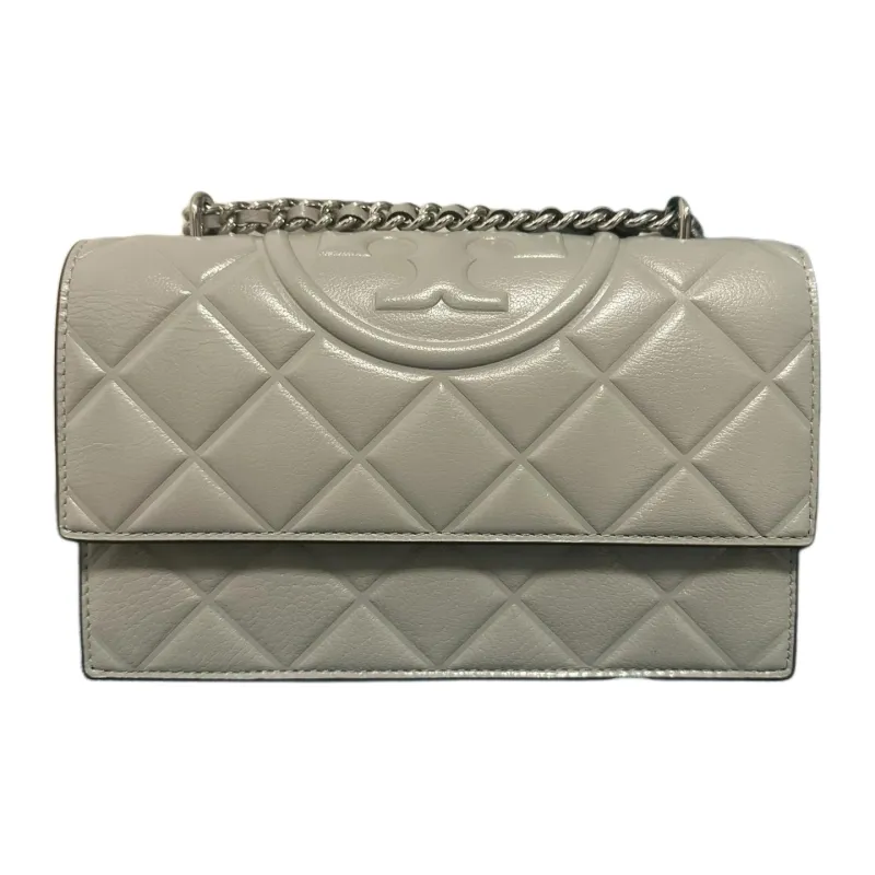 TORY BURCH Fleming Small Convertible Shoulder Bag Gray-0