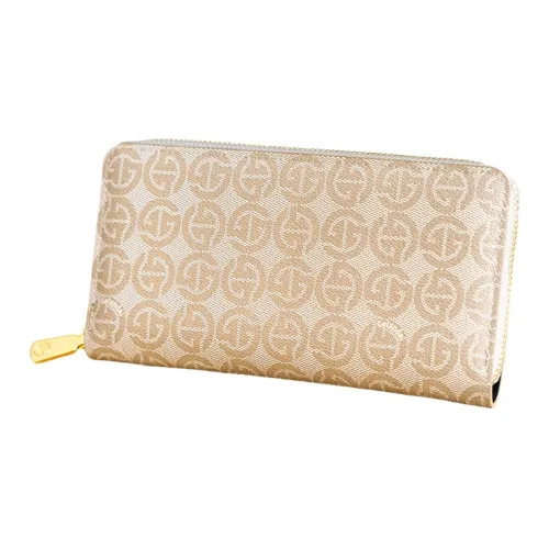 GELANDAI PVC Polyvinyl Chloride Wallet Women's Apricot
