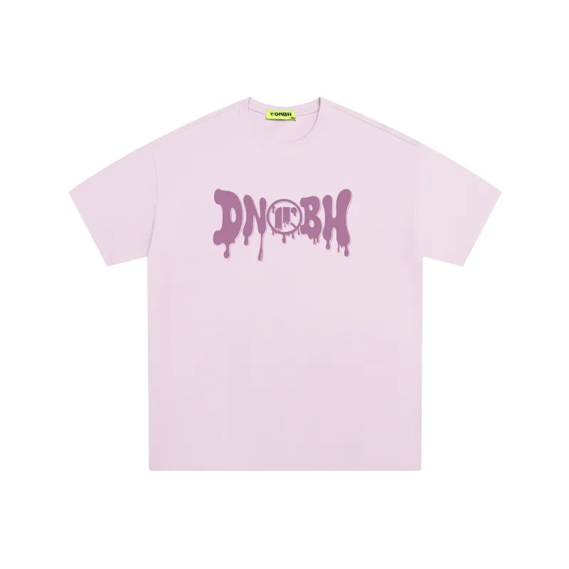 DNBH Loose Fit Casual Crew Neck Heavyweight Short Sleeved T Shirts Unisex-4