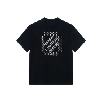 LOUIS VUITTON Embroidered Signature Cotton T Shirt