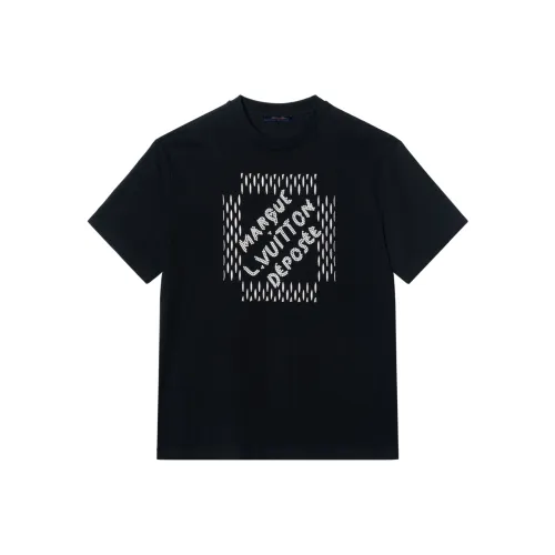 LOUIS VUITTON Embroidered Signature Cotton T Shirt