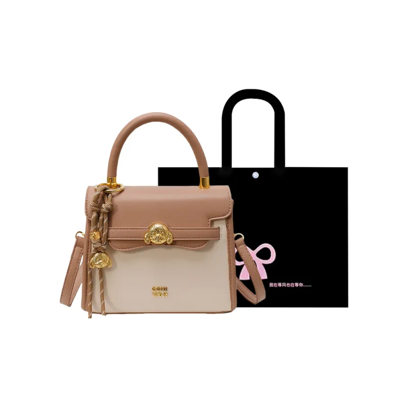 HACIN Pu Handbag Shoulder Bag Crossbody Bag Regular Women's White & Khaki/Black/Brown-0