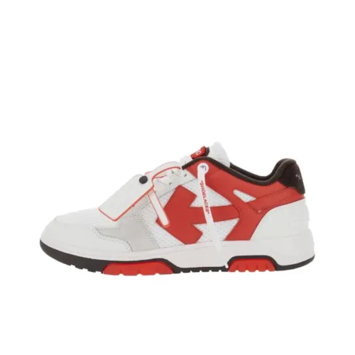 OFF WHITE Out Of Office Low Top Skateboard Shoes Men's Red White