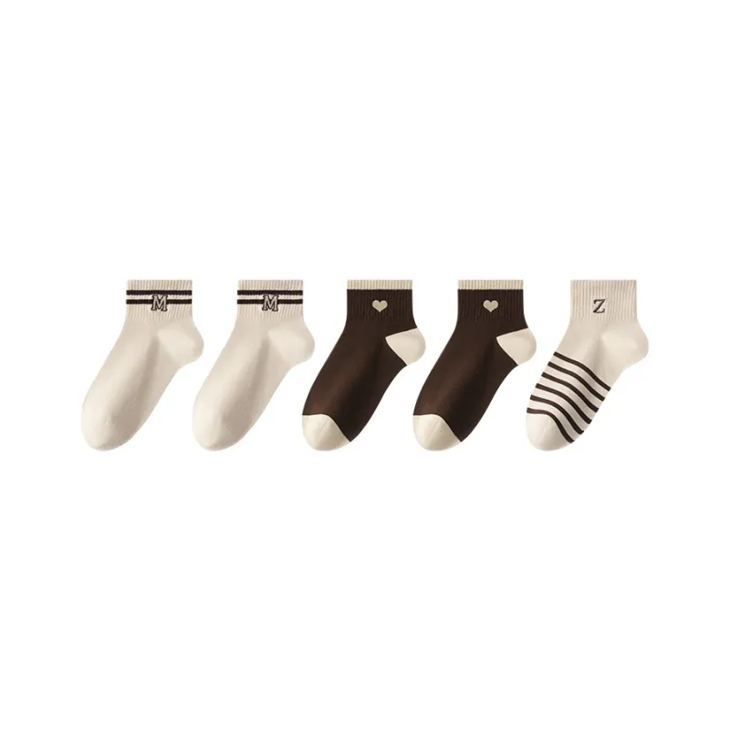 MIIOW Mid Calf Socks Women's 5 Pack-8