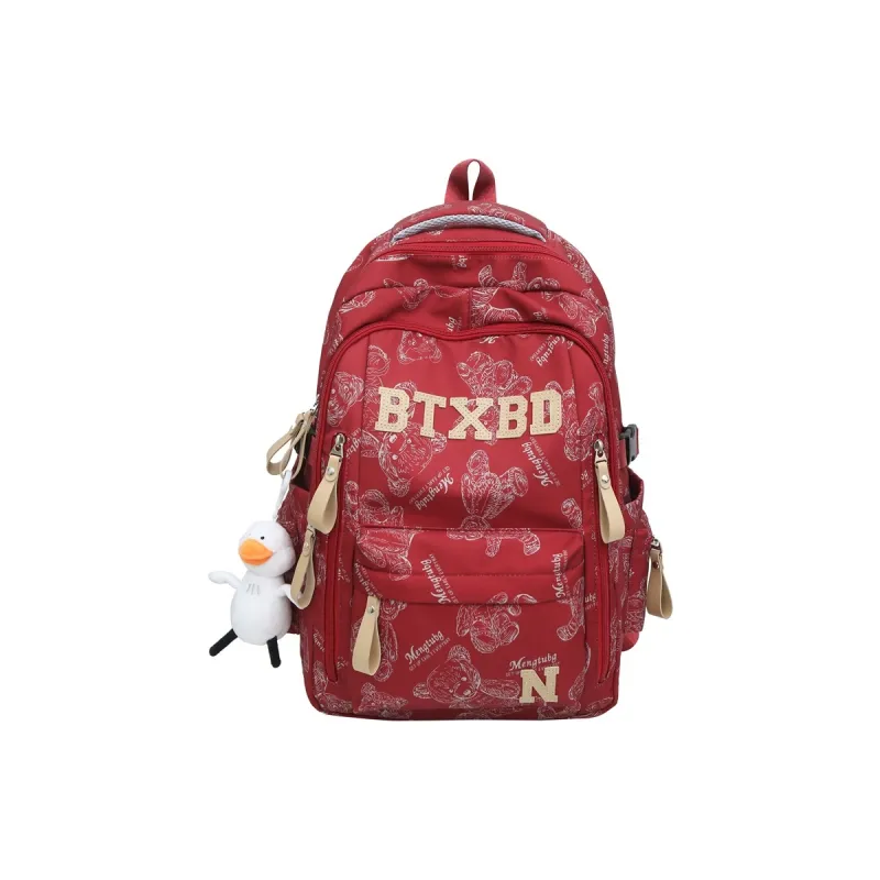 NX DOUGHNUT Nylon Large Capacity Backpack Regular Unisex Multicolor-6