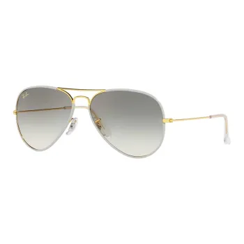RayBan Metal Aviator Sunglasses Unisex Gray Gold