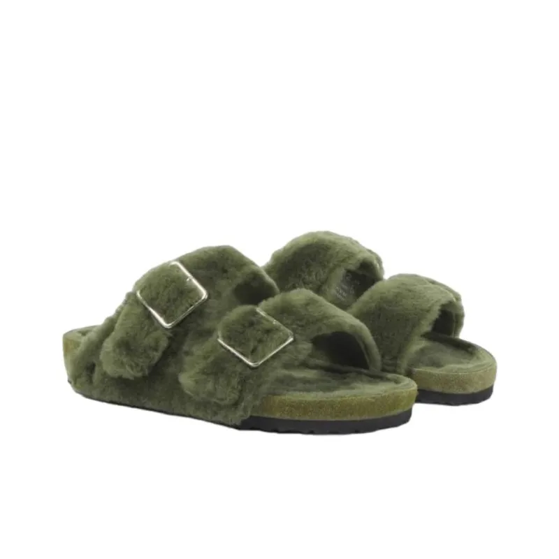 Birkenstock Arizona 1774 Shearling Slides Women's-2