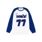 White Body with Blue Sleeves