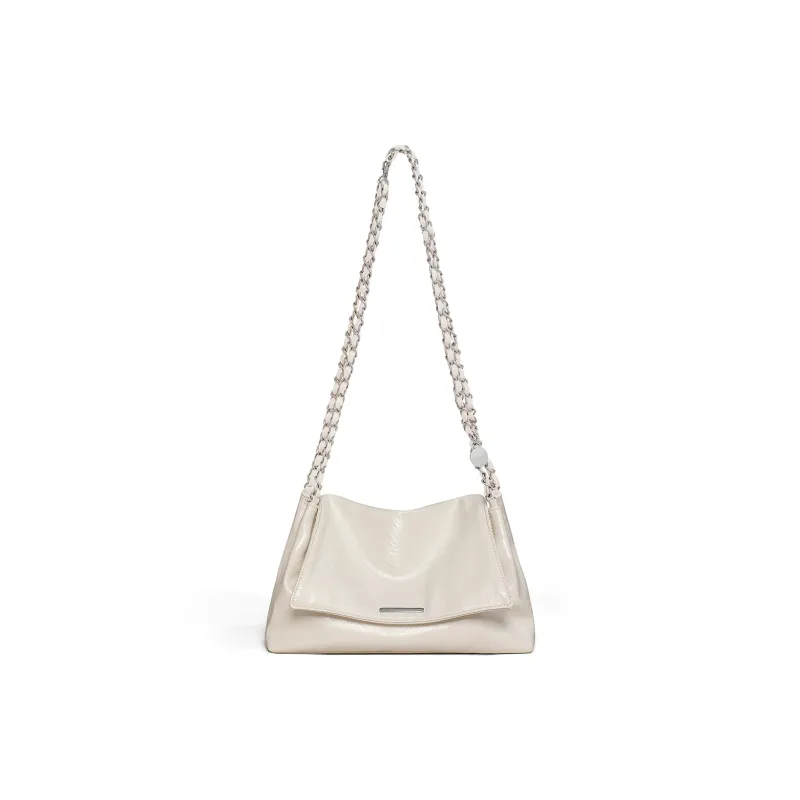 PT'SON Synthetic Leather Shoulder Bag Women's Silver/White-11