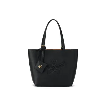 MCM Leather Tote Bag, Shopping Bag, Shoulder Bag, Handbag Mini Women's Black