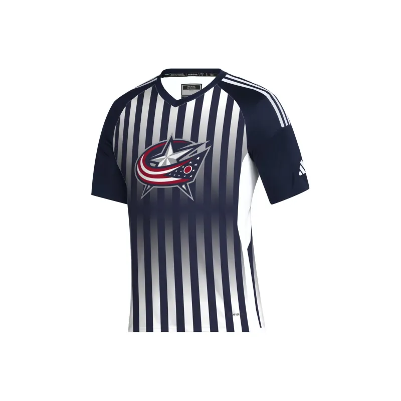 Adidas Blue Jackets Hockey Tee-0