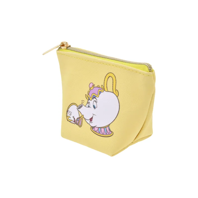 Disney Leather Coin Purse Small Size Women's Yellow-1