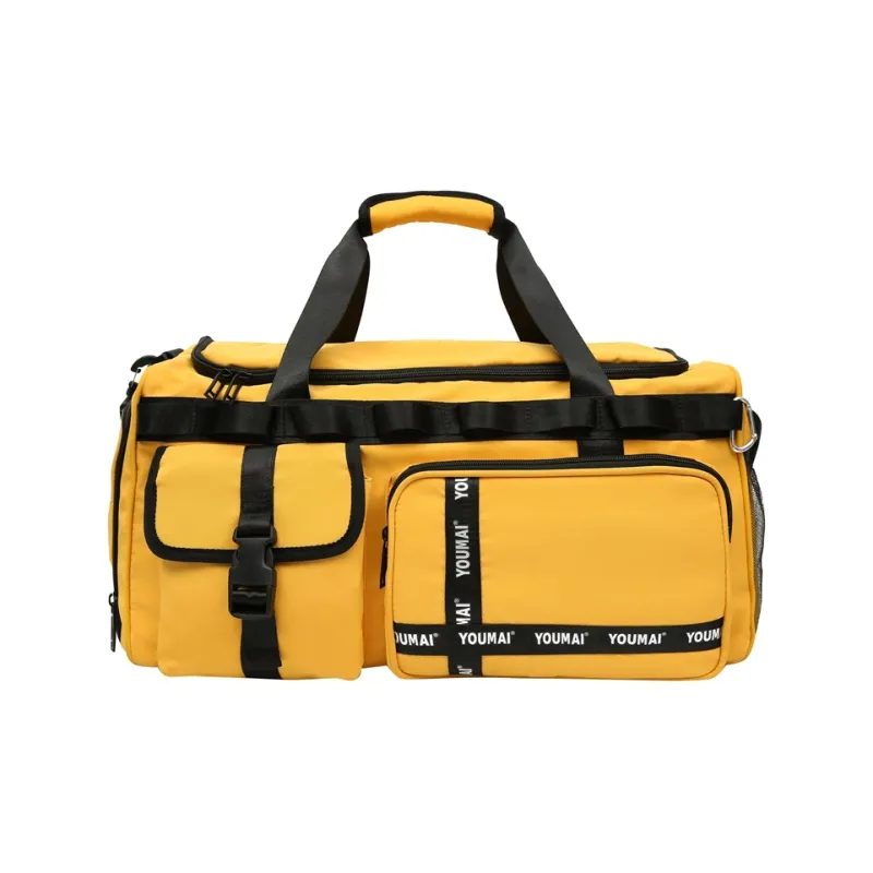 Deli Bear Nylon Gym Bag Unisex Black/Pink/Khaki/Blue/Yellow/Army Green-11