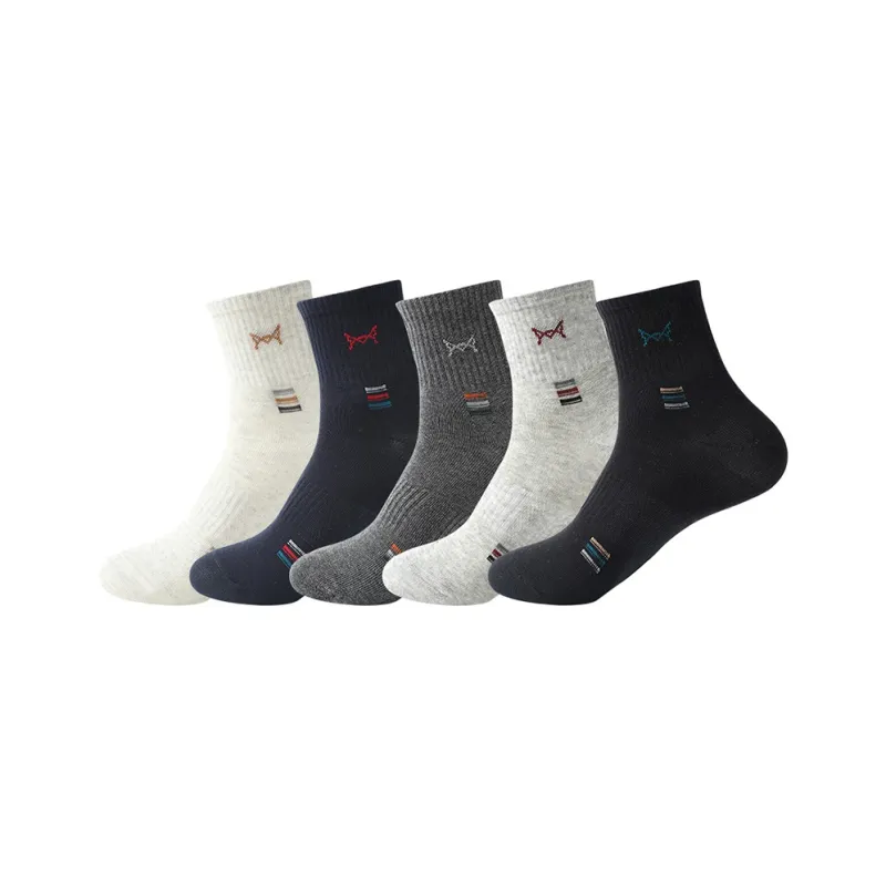 MIIOW Mid Calf Socks Men's 5 Pack-23