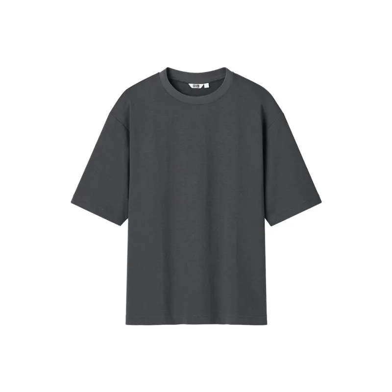 UNIQLO T Shirt Unisex Asphalt Gray-0